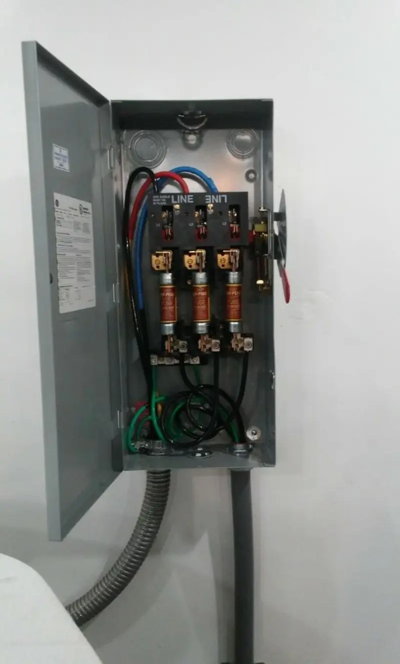 Three-phase disconnect switch installed for Electrical Wiring & Rewiring in Millington