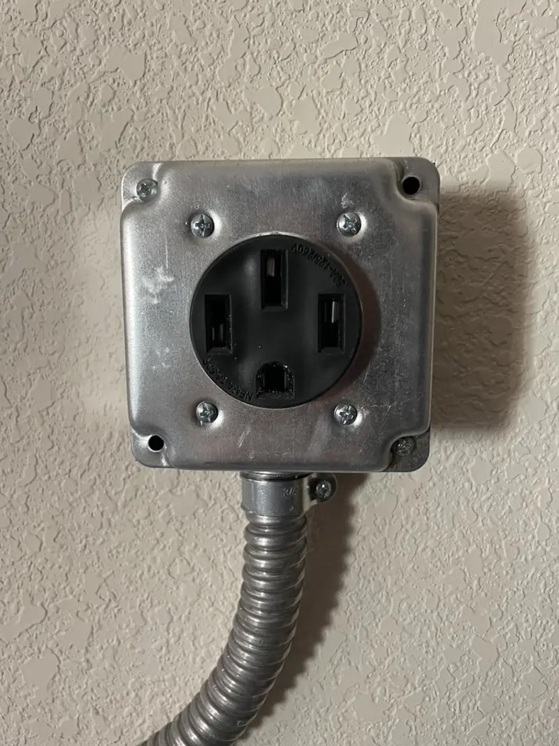 NEMA 14-50 outlet installed for Smart Home Electrical in Millington